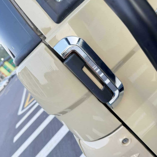 24款尾门合页装饰盖背胶改装件电镀磨砂黑适用丰田LC71/76/78/79