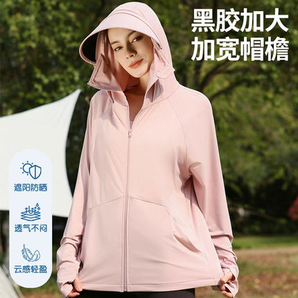 2026新款女款防晒衣连帽防紫外线轻薄透气冰丝防晒服户外运动外套