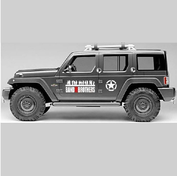 吉普北京牧马人拉花兄弟连车身贴