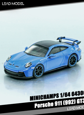 现货|911 992 GT3 蓝色 迷你切 MINICHAMPS 1/64 合金车模型 收藏