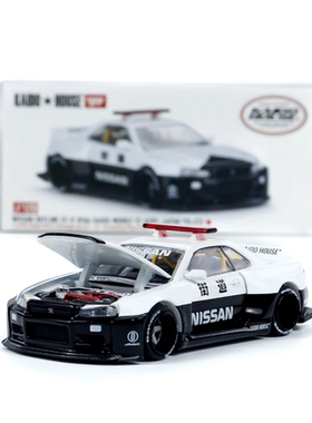 现货|北海道Skyline GT-R R34 Kaido V2 MINIGT 1/64日本警车模型