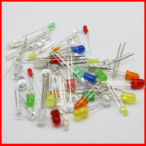 (一包约50个)杂散混装 发光二极管 LED灯珠包 3MM 5MM 草帽