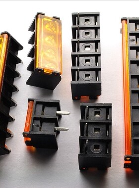 黑色HB-9500 2P带盖子 2位 栅栏式/接线端子 间距9.5MM 300V/25A