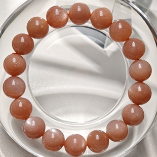 一物一图天然金沙太阳石手链橙月光水晶手串暖色奶茶橙红女友礼物