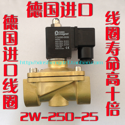 1寸DN25电磁阀NASS线圈 2W-250-25长时间通电 德国进口线圈