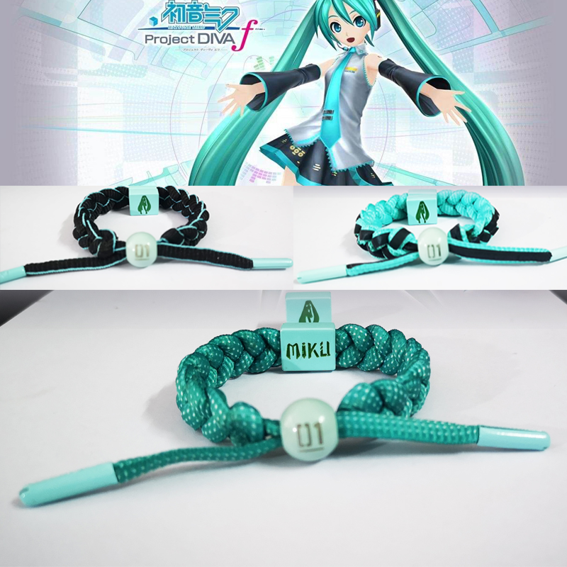 动漫周边全息反光初音未来柯南基德手链编织手绳手环学生情侣手饰