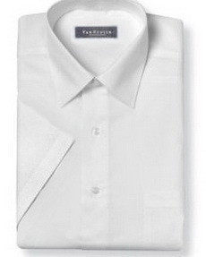 美国正装短袖白衬衣