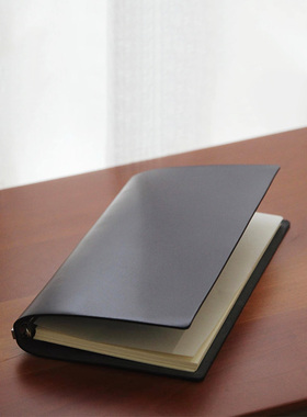 日本PLOTTER款马臀皮手账本轻薄活页可替换内页手作本A6记事本