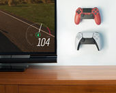 两个装 PS5 收纳支架 金属材质 PS4 PS3手柄墙壁挂架