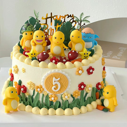 网红奶龙手办摆件小奶龙扭蛋公仔玩具儿童生日派对蛋糕装饰摆件