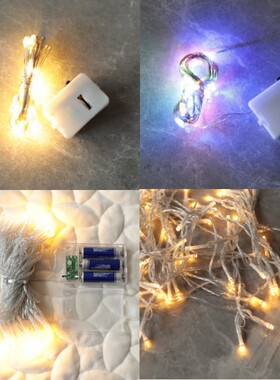 LED波波气球灯串铜线灯珠带闪暖白汽球彩灯生日派对布置1米3米