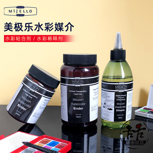 美捷乐水彩媒介专业稀释剂粘合剂