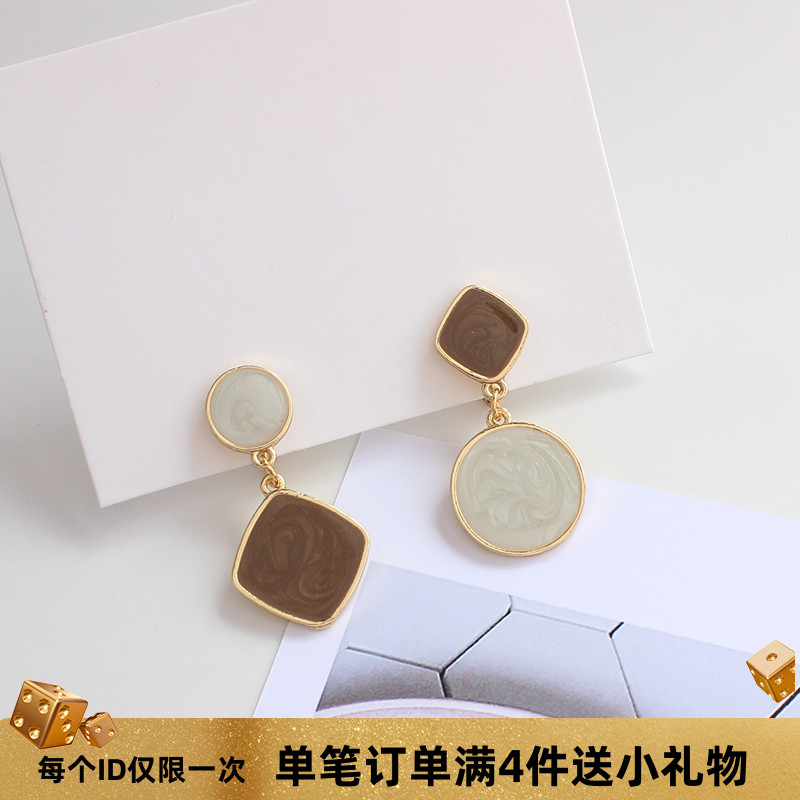 韩版简约几何菱形优雅时尚风耳夹