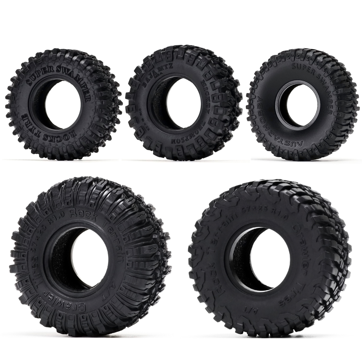 RC攀爬车1.0寸Axial 1/24 SCX24 1/18 TRX4-M 吉姆尼橡胶轮胎轮毂