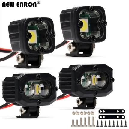 模型车 保险杠灯射 LED灯 1/10 攀爬车 RC AXIAL SCX10 D90 TRX4