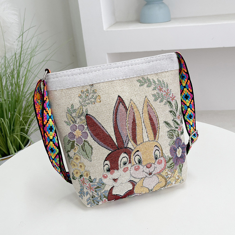 斜挎小包帆布袋提花刺绣休闲手拎包小巧手机包卡通小兔布袋便携包,箱包皮具/热销女包/男包,托特包,淘宝优惠券,粉丝福利购,淘宝优惠卷