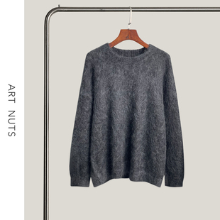 Nuts 宽松显瘦针织衫 简约 秋冬氛围感绒毛保暖长袖 线条 悦迷Art