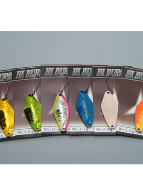 日本VALKEIN HI BURST单钩马口亮片 鳟鱼溪流3.6克金属路亚微物饵