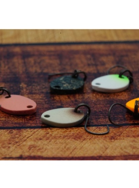 日本进口ROB BABEL纽扣路亚亮片颗粒飘落鳟鱼微物1克黑坑马口神饵