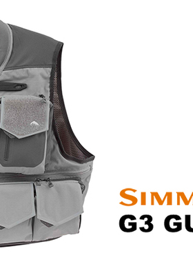 SIMMS 钓鱼飞蝇马甲 路亚溪流多功能背心GUIDE VEST G3多款式尺码