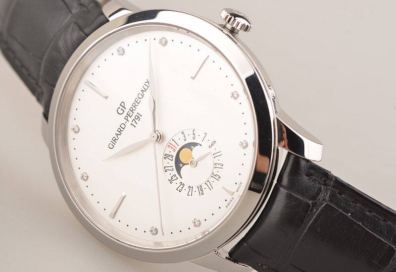 已售出【98新】芝柏1966大三针日历月相自动机械男表49545-11-1A1-BB60