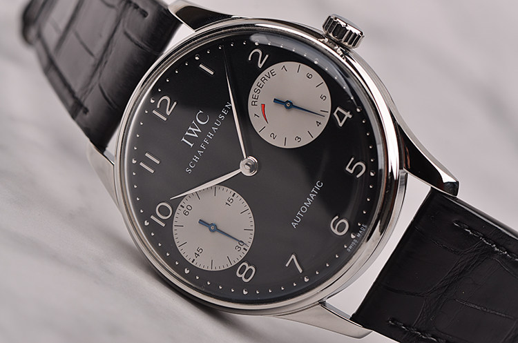 已售出【97新】万国葡萄牙限量版熊猫面动显7日链自动机械男表iw500001