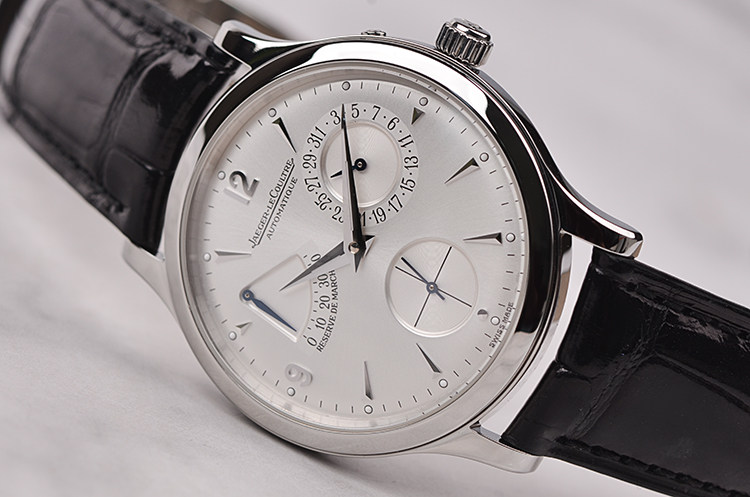 已售出【97新】积家大师小丑动显日历自动机械折叠扣皮带男表Q1488404