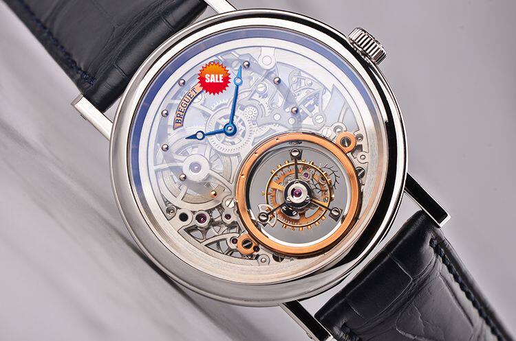 已售出【97新】宝玑经典复杂铂金镂空陀飞轮手上链男表5335PT/42/9W6