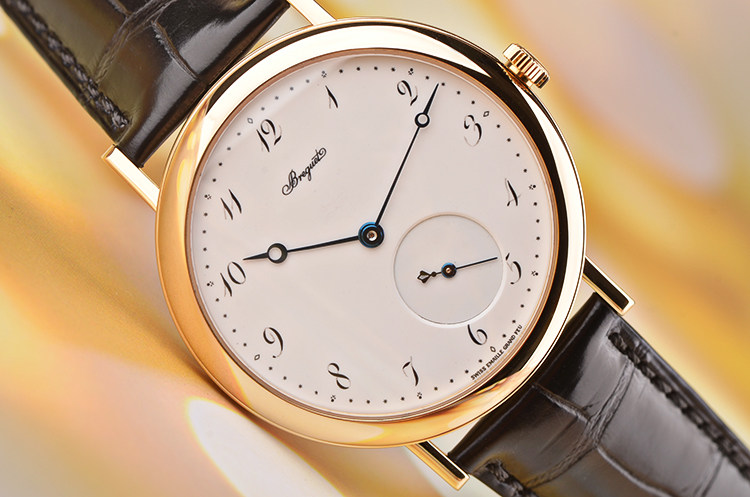 已售出【97新】宝玑黄金大明火珐琅盘小三针自动机械男表5140BA/29/9W6