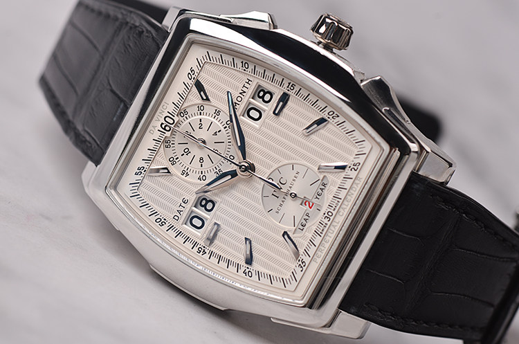 已售出【98新】万国达文西PT950铂金限量版万年历计时男表IW376101全套