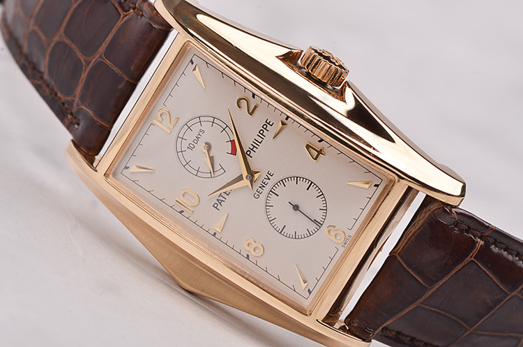 已售出【98新】百达翡丽黄金魔鬼鱼限量版10天长动力手上链男表5100J