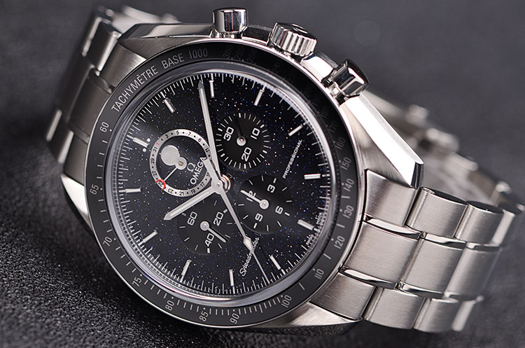 已售出【98新】欧米茄超霸登月砂金石面月相男表311.30.44.32.01.001