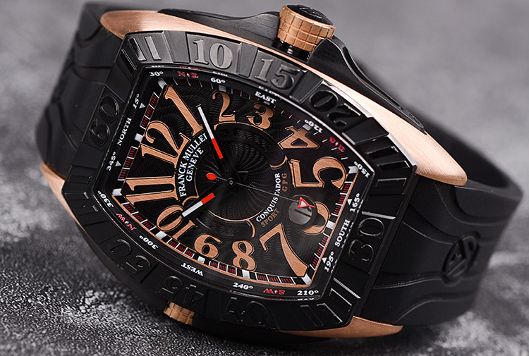 已售出【98新】法兰克穆勒玫瑰金及钛大三针日历自动男表8900 SC DT GPG