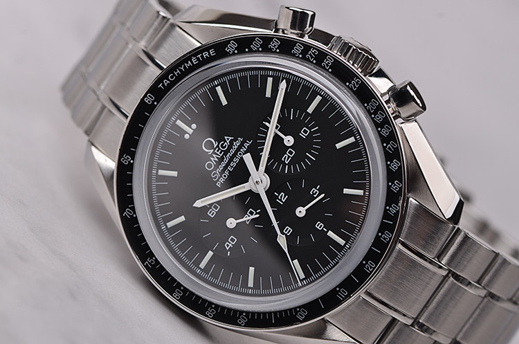 已售出【97新】欧米茄超霸登月1863机芯计时手上链钢带男表3573.50.00