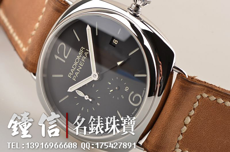 已售出【97新】沛纳海PAM00323双时区十天链自动机械皮带男表 全附件