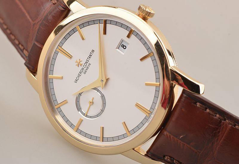 已售出【97新】江诗丹顿传承黄金小三针日历自动男表87172/000J-9512