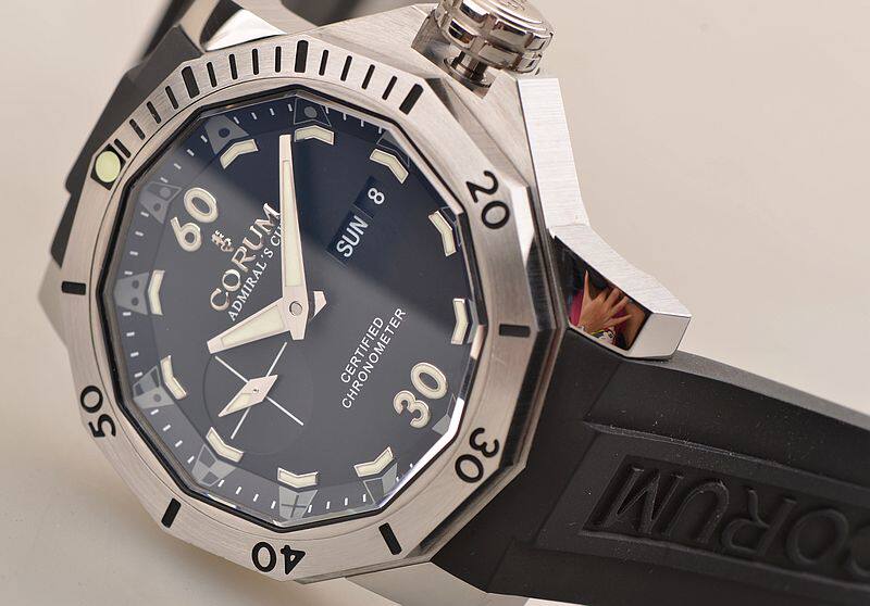 已售出【98新】昆仑海军上将杯钛金属双历胶带男表947.401.04/0371 AN12