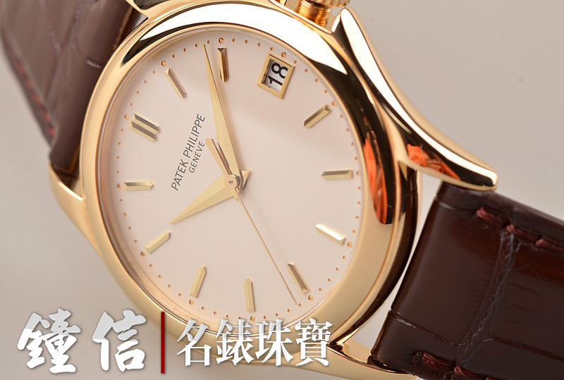 已售出【97新】百达翡丽5127J-001黄金大三针自动机械皮带男表全附件