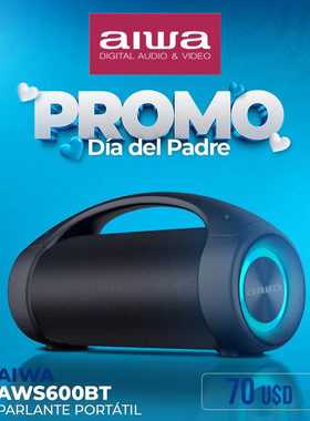 aiwa爱华600BT蓝牙音箱响大功率FM麦户外广场舞车载无线TWS重低音