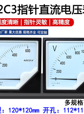 42C3型42C3-V指针式直流电压表DC30V250V450V500V1.0KV50V120表头