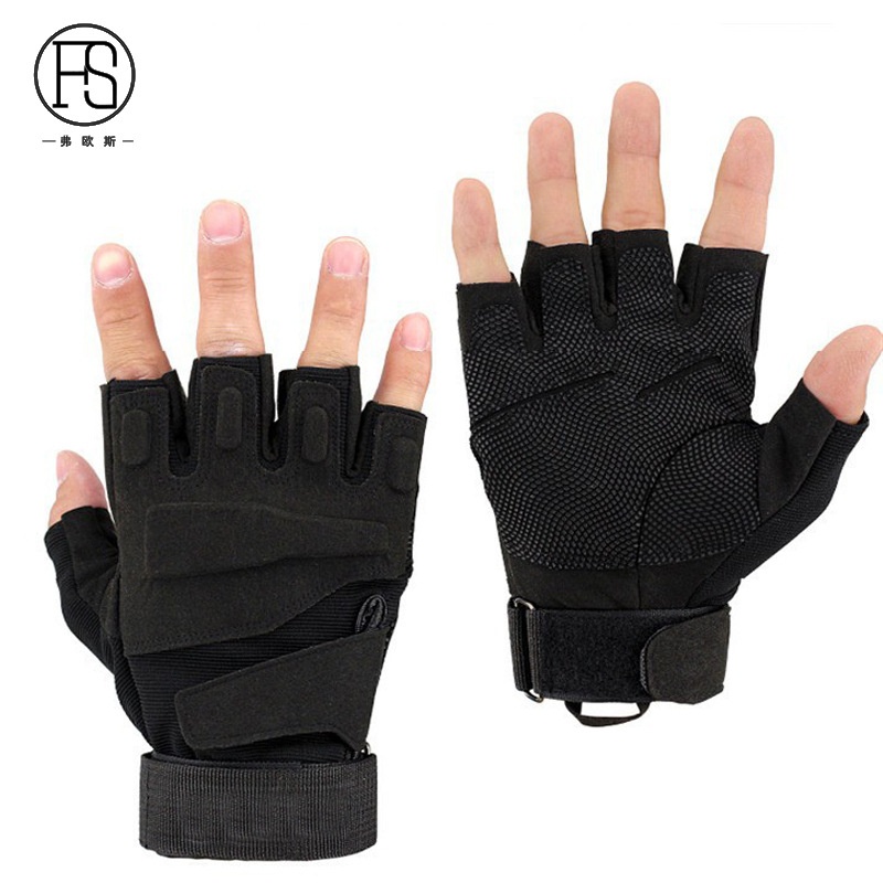 厂家直销战术特种兵手套 户外保暖黑鹰全指手套骑行露指超纤手套