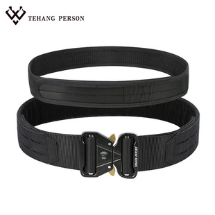 浪人快开双层外2英寸皮带战术拆剧组户外悬挂编织腰带眼镜蛇