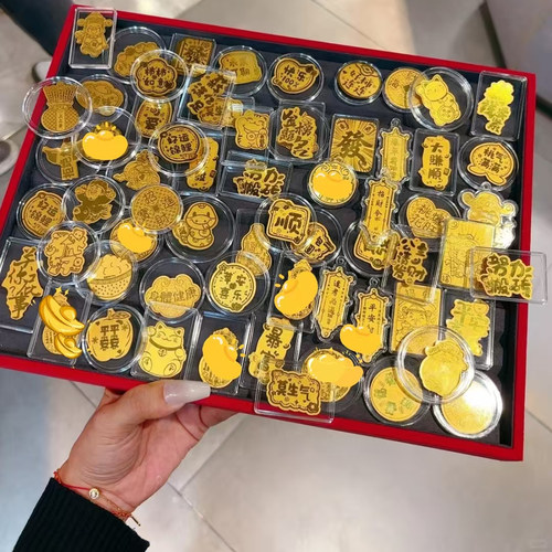 水贝足金手机膜财库暴富可定制