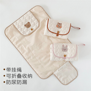 便携式 婴幼儿隔尿垫宝宝尿不湿包多功能床垫防水外出折叠尿布垫棉