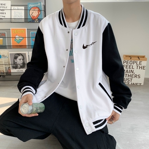 BQ3225P75港风潮牌休闲宽松夹克男潮胸前小标印花棒球服外套男图片