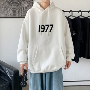 LD5670P38抽绳连帽卫衣2023秋季新款男百搭宽松设计感男个性印花图片