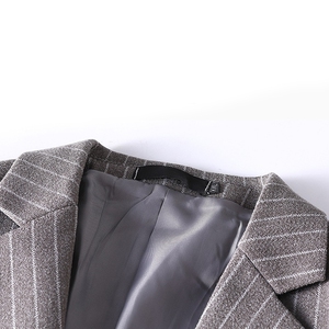 T2Z8630P150新款男士西服套装韩版休闲二件套条纹男西装外套图片