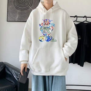 L2613P48秋卫衣2021秋新款港风ins连帽套头印花卫衣外套学生男图片