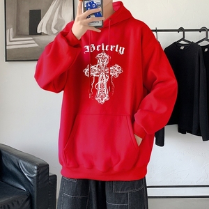 LD5674P38十字架卫衣男春秋季潮ins宽松痞帅高街重磅潮牌美式复古图片