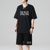 TZ3505短袖t恤男夏季薄款潮牌短裤休闲运动套装轻奢时尚感男士，男装休闲套装，星座510A-1